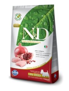Farmina N&D Prime Chicken & Pomegranate Adult Mini 7kg – Hrana uscata completa fara cereale pentru caini adulti de talie mica