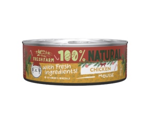 Fresh Farm Cat Smooth Pate Chicken Christmas Edition - Hrana umeda completa cu pui pentru pisici adulte, 85g