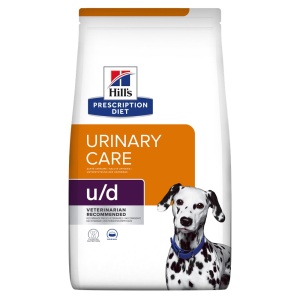 Hill's PD u/d – Hrana dietetica cu proteina din ou si porc pentru predispozitie la pietre urinare (urat, cistina) si cupru hepatic