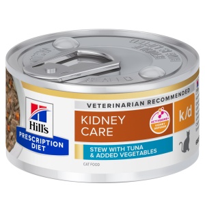 Hill's Prescription Diet k/d- Hrana umeda dietetica cu ton si legume pentru insuficienta renala 82 g