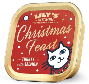 Lily's Kitchen Christmas Turkey and Salmon Pate for Cats - Hrana umeda tip pateu cu somon si curcan pentru pisici, 85g