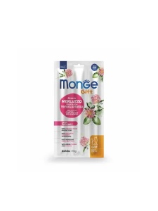 Monge Gift Soft Sticks Skin Support Codfish Red Clove 15gr - Hrana complementara cu Cod si Trifoi Rosu pentru pisicile adulte