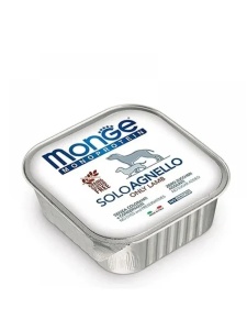 Monge Super Premium Monoprotein Pate 100% Lamb - Hrana umeda completa tip pateu cu miel pentru caini adulti