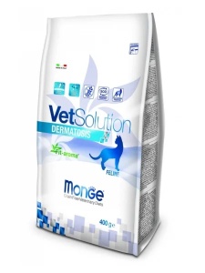 Monge Vetsolution Dermatosis 1.5kg - Hrana dietetica uscata pentru pisici pentru ameliorarea dermatozelor si naparlirii excesive