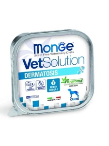 Monge Vetsolution Pate Dermatosis 150gr - Hrana umeda dietetica completa pentru caini cu dermatite si afectiuni cutanate