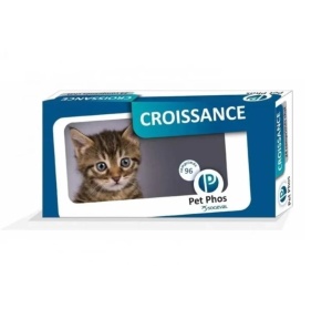Pet Phos Felin Croissance - Supliment pentru pisici in crestere, gestatie, lactatie sau perioada de recuperare, 96 comprimate