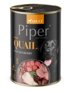 Piper – Hrana umeda cu prepelita si merisor pentru caini adulti - Img 2