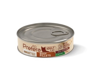 Prefera Pro H&T Adult- hrana complementara tip fileuri de vita pentru pisici adulte, 70gr