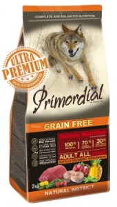 Primordial Grain-Free Holistic Dog Adult cu Carne de Caprioara si Curcan - hrana uscata completa ultra premium fara cereale destinata cainilor adulti de toate taliile, 12kg