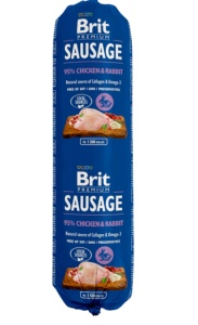 Salam Brit cu Pui & Iepure - Recompensa tip salam cu pui si iepure, 800g