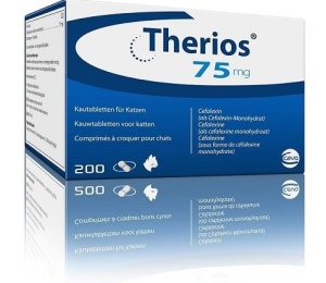 Therios 75mg - Comprimate palatabile pentru infectii urinare, cutanate si subcutanate, 200 Tablete