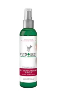 Vet's Best Spray Antiros Bitter Cherry – Spray repelent cu gust amar pentru caini, 220 ml