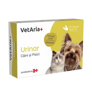 VetAria+ supliment pentru sanatatea tractului urinar caini si pisici twistoff 30 capsule