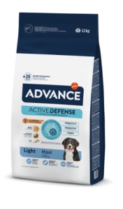 Advance Dog Maxi Light – Hrana uscata pentru caini adulti cu tendinta de ingrasare 12kg