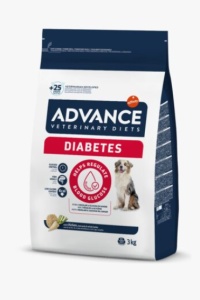 Advance Veterinary Diets Dog Diabetes – Hrana uscata dietetica cu pui pentru controlul glicemiei si sustinerea sanatatii digestive la caini