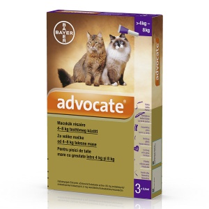 Advocate Cat - Antiparazitar extern si intern pentru pisici (4-8 kg) 3 Pipete