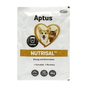 Aptus Nutrisal Vet – Pulbere electrolitica Pentru rehidratarea si refacerea echilibrului electrolytic caini si pisici, 25 g