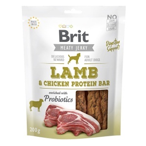 Brit Jerky Lamb Protein Bar - Recompense tip batoane cu miel pentru caini adulti - Img 1