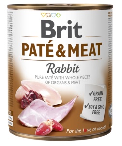 Brit Pate and Meat Rabbit - Hrana umeda pentru caini cu iepure