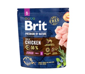 Brit Premium by Nature Junior S - Hrana uscata cu pui pentru caini juniori de talie mica (S)