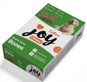 Calibra Joy Dog Chewy Beef & Yucca Bones -Recompensa pentru caini, 850 g