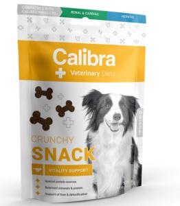 Calibra VD Dog Crunchy Snack Vitality Support - Gustare functionala pentru caini adulti cu afectiuni hepatice, renale sau cardiace 120 g
