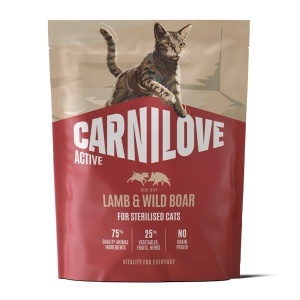 Carnilove Active Cat Dry Lamb & Wild Boar Sterilised Adult All Breeds – Hrana uscata pentru pisici adulte sterilizate, cu miel si mistret - Img 3