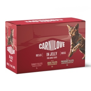 Carnilove Cat Pouch Jelly Multipack – Hrana umeda completa pentru pisici adulte, 12 x 85 g