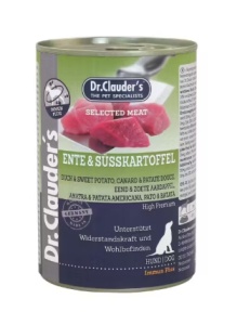 Dr. Clauder’s Selected Meat – Hrana umeda super premium cu Rata pentru caini adulti, 400g