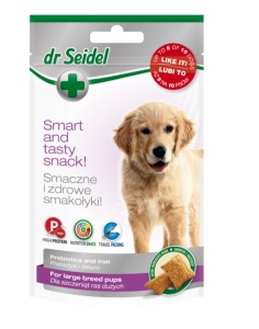 Dr Seidel Puppy Large Breed – Gustari functionale cu Prebiotice si Fier pentru catei de talie mare
