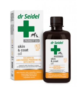 Dr. Seidel Skin & coat oil - Ulei pentrufuncțiile pielii în cazurile de dermatoză și cădere a părului, 250 ml