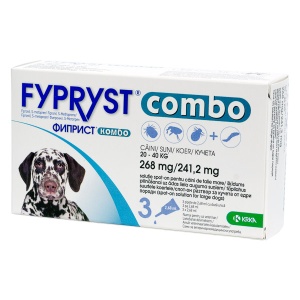 Fypryst COMBO spot-on 268mg - Pipete antiparazitare externe pentru caini caini de talie mare (20-40kg), 3 doze