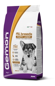 GEMON Dog Medium Puppy & Junior Chicken & Rice 3KG- Hrana uscata completa cu pui si orez pentru caini juniori