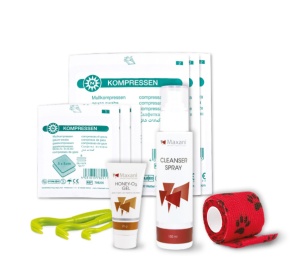 Maxani First Aid Kit spray curatare - Spray de prim ajutor destinat curatarii rapide si eficiente a pielii si a ranilor superficiale, 150ml