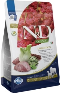 N&D Quinoa Digestion Medium & Maxi – Hrana uscata cu miel pentru caini adulti cu sensibilitate digestiva, 7kg