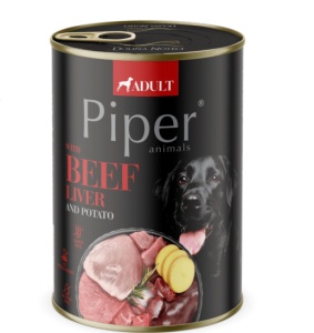 Piper – Hrana umeda cu ficat de vita si cartofi pentru caini adulti