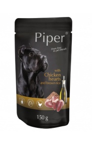 Piper Adult – Hrana umeda cu inimi de pui si orez brun pentru caini adulti, 150g