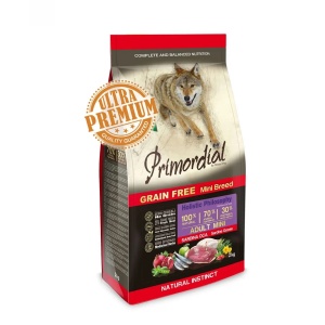 Primordial Grain-Free Holistic Dog Adult Mini cu Sardine si Gasca - Hrana uscata completa ultra premium special conceputa pentru cainii adulti de talie mica