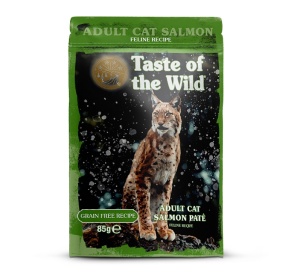 Taste of the Wild Cat Pouch Adult cu Somon Pate - Hrana umeda Super Premium cu somon pentru pisici adulte, 85 Gr