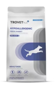 TrovetPlus Adult Dog Hypoallergenic -Hrana dietetica uscata cu iepure pentru intolerante alimentare 10 kg