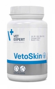 VetoSkin 300mg - Supliment dermatologic pentru afectiuni ale pielii si blanii 60 Capsule