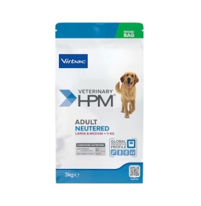 Virbac HPM Adult Dog Neutered Large+Medium -Hrana pentru caini adulti sterilizati de talie medie si mare
