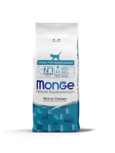 10kg Monge Kitten Super Premium Kitten - Hrana uscata completa cu Pui pentru pisoi (1–12 luni)