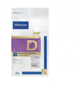 3 kg Virbac HPM Cat Dermatology Support – Hrană uscata dietetica pentru pisici adulte