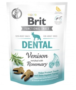 Brit Care Dog Snack Dental Venison – Recompense tip biscuiti cu vanat pentru caini, 150 g