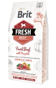 Brit Fresh Beef and Pumpkin Puppy Large - Hrana uscata superpremium, completa, pe baza de carne de vita proaspata si dovleac pentru catei juniori de talie mare si foarte mare - Img 2