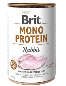 Brit Mono Protein Rabbit - Hrana umeda pentru caini cu iepure, 400 g