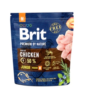 Brit Premium by Nature Junior M - Hrana uscata cu pui pentru caini juniori de talie medie (M)