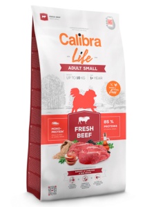 Calibra Dog Life Adult Small Fresh Beef - Hrana uscata cu vita pentru caini adulti de talie mica