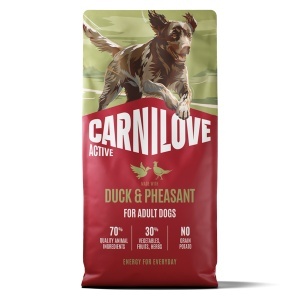Carnilove Active Dog Dry Duck & Pheasant Adult All Breeds - Hrana uscata pentru caini adulti de toate taliile, cu rata si fazan